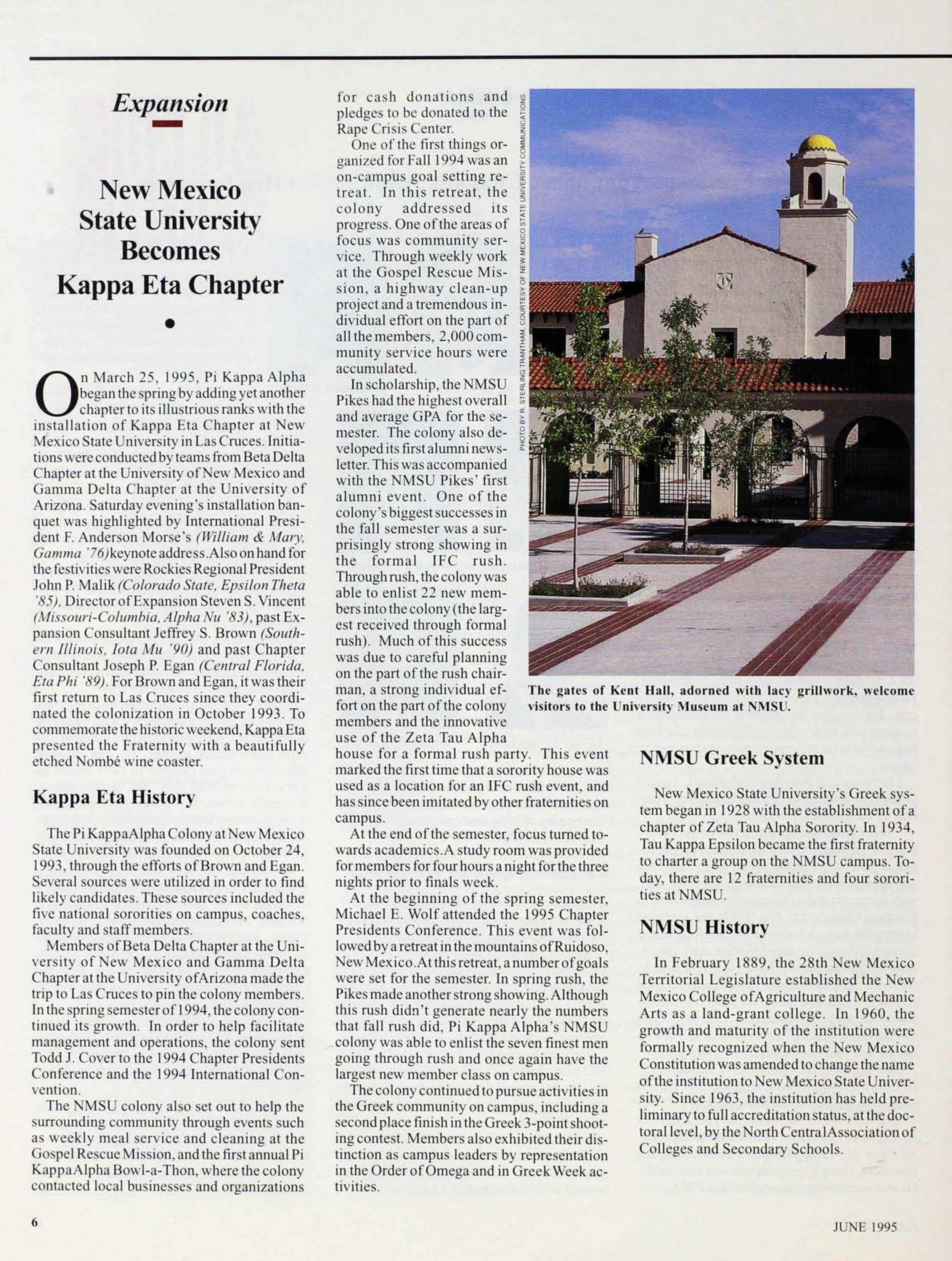 Expansion: New Mexico State University Becomes Kappa Eta Chapter